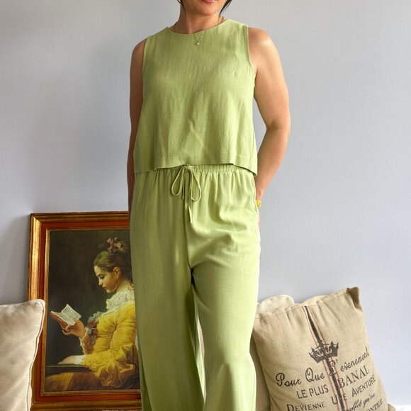 Sugarloaf Pants | Wide Leg Linen Pants Palazzo - Picture 6 of 10